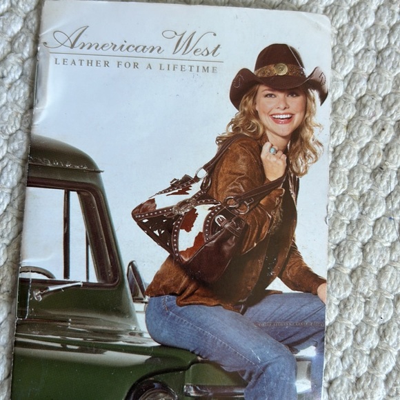 American West Purse & wallet. Genuine embossed  leather & soft  brindle hide - Picture 16 of 16